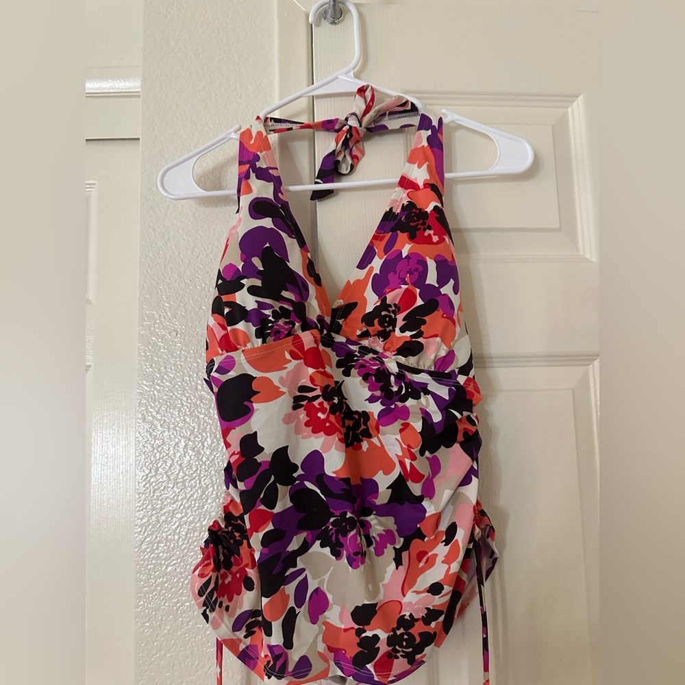 Floral Halter Top Tankini